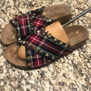 Sam Edelman Red Plaid Women’s Sandals